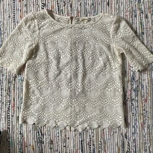 Club Monaco lace top with zip back